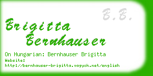 brigitta bernhauser business card